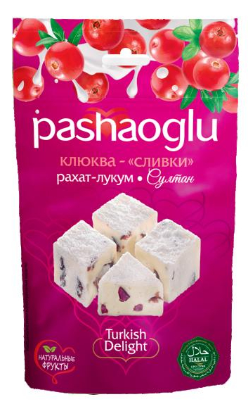 Рахат-Лукум "Султан" с клюквой со вкусом сливок