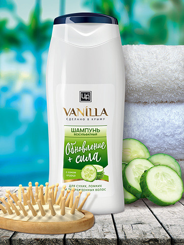 Шампунь безсульфатный Vanilla с огуречным соком