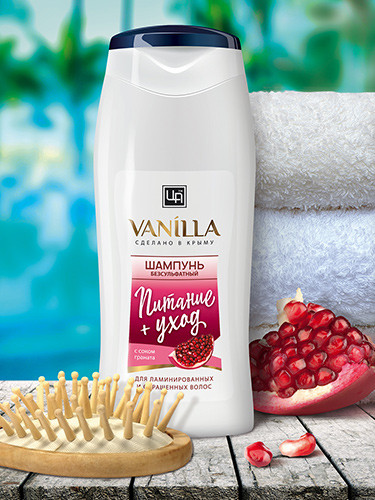 Шампунь безсульфатный Vanilla с соком граната