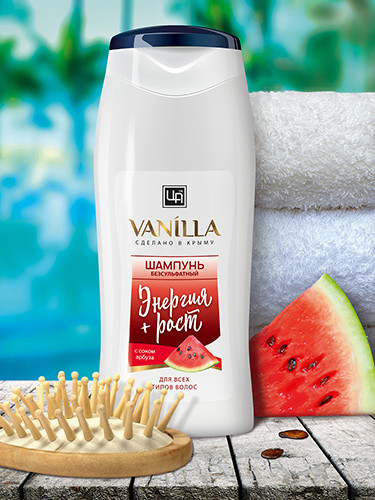 Шампунь безсульфатный Vanilla с соком арбуза